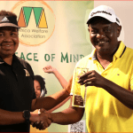 Golf trophy presentation
