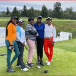 Lady golfers at Seattle Safari tournament
