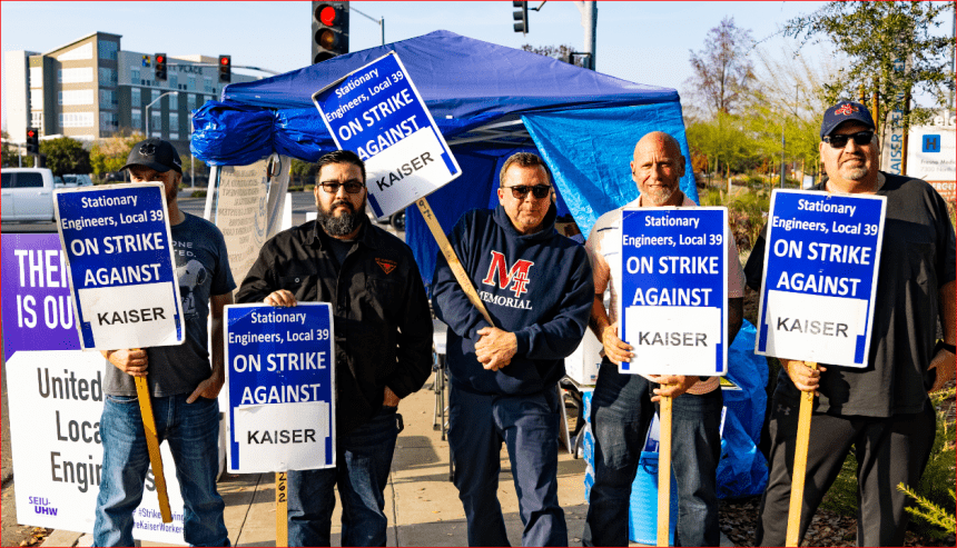 Kaiser Engineers 60-Plus Day Strike for Better Contract Get Boost from Nurses Unions and Seiu