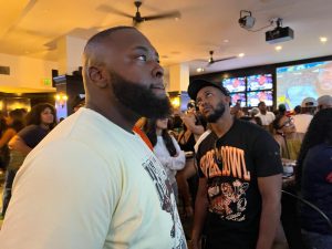 Disappointed Cincinnatti Bengals fans watch as their team loses to LA Rams at the tail-end of the 4th quarter. | Maurice Ndole