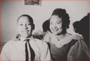 Emmet Till with his mother Mamie Till-Mobley in an undated photo.