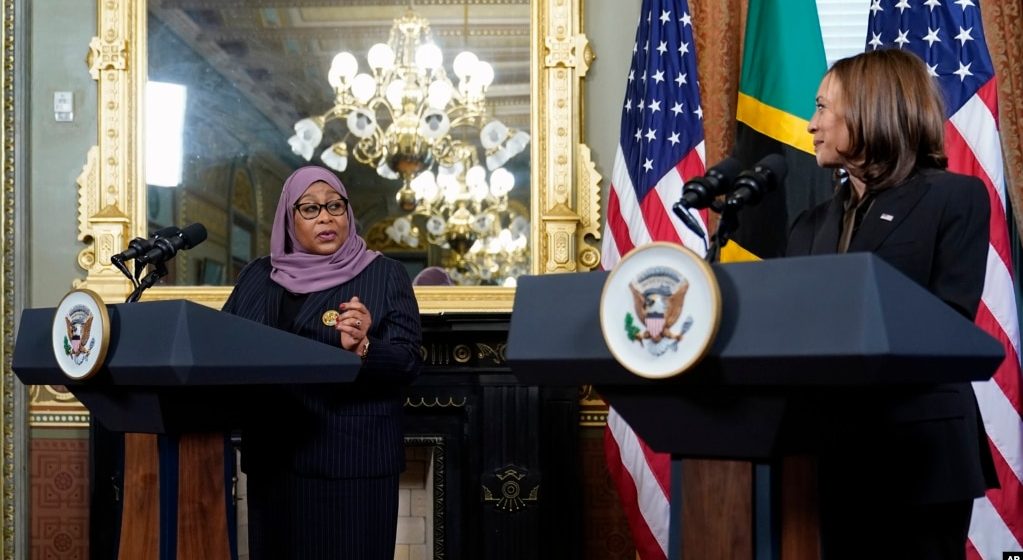 HISTORIC MOMENT: 1ST WOMAN TANZANIA PRESIDENT HASSAN, MEETS 1ST WOMAN US VEEP HARRIS