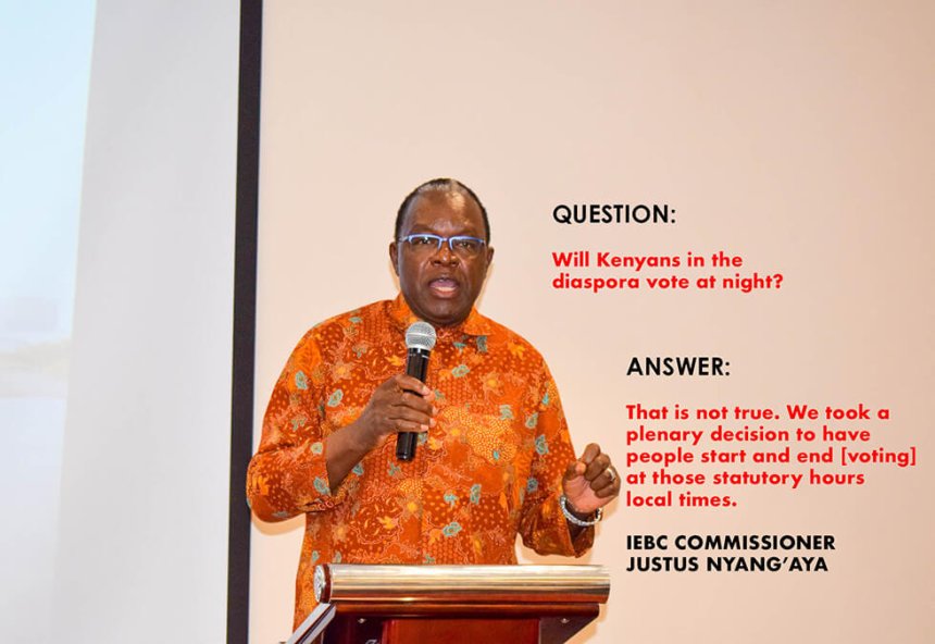 NYANG’AYA ENDS RUMORS OF DIASPORA NIGHTTIME VOTING