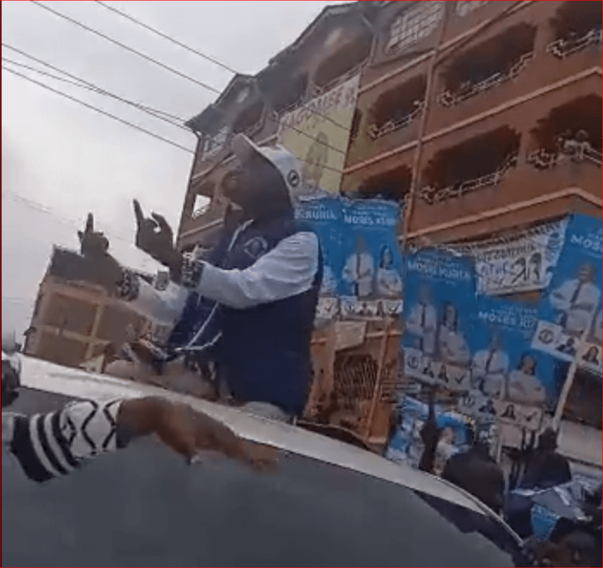 MOSES KURIA GIVES KIAMBU VOTERS THE MIDDLE FINGERS