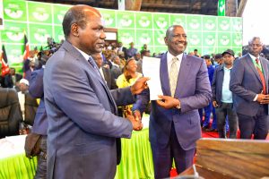 Outgoing IEBC Chairman Wafula Chebukati handed presidential certificate to President William Ruto in September 2022