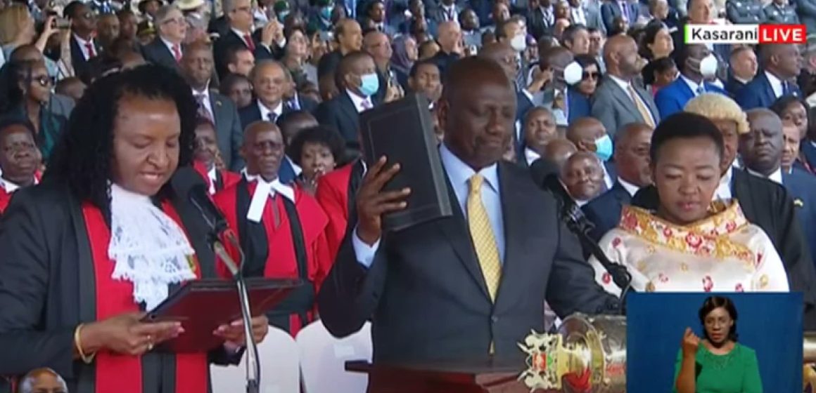 WILLIAM SAMOEI RUTO SWORN IN AS THE 5TH PRESIDENT OF KENYA, PLEDGES TO FULFILL CAMPAIGN PROMISES