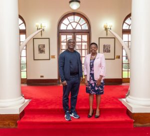 Rachel Ruto poses for a photo with Prophet Victor Kusi Boateng from Power Chapel Worldwide Ghana | Rachel Ruto Twitter