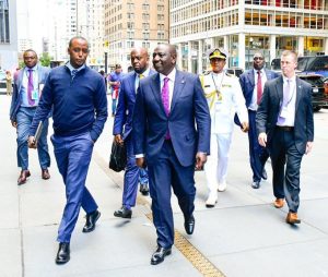 President William Ruto arriving at UNGA-77