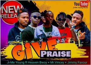 Ji-Me Young with his collab team of Mr. Vincey, Jimmy Favour and Heaven Bwoy