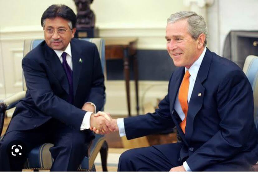 President George W. Bush and Pakistan Prime Minister Pervez Musharraf became allies in the War Against Terror