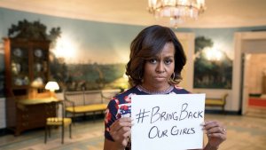Former US First Lady Michelle Obama called for the release of girls kidnapped by Boko Haram in 2014