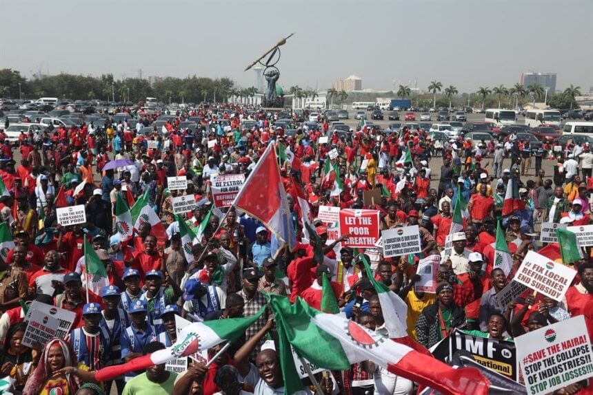 Nigeria Labour Unions’ Strike Cripple Power Grid, Flights