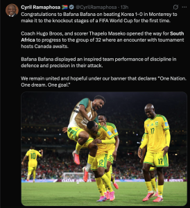 Message from President Cyril Ramaphosa