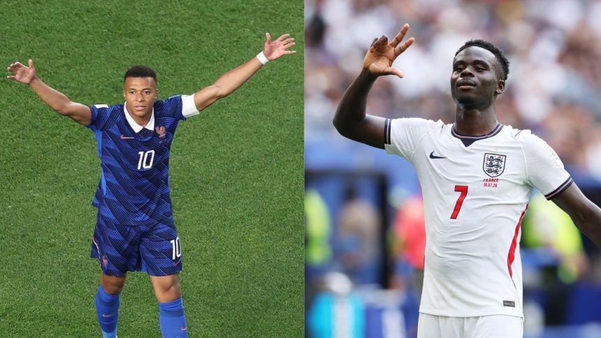 England Beats France 6-4 as Mbappe and Saka Make History
